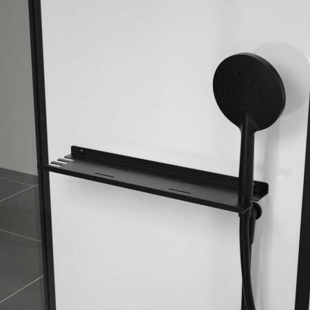 Душевая кабина Black&White G8028 115x90x215 профиль черный матовый, стекло прозрачное