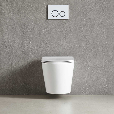 Унитаз подвесной безободковый Vincea Piatti VT1-11T белый, с сиденьем микролифт