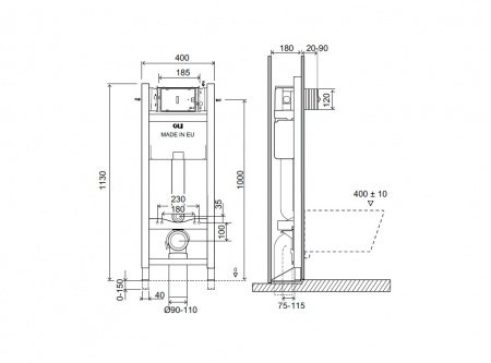 Инсталляция для подвесных унитазов OLI EXPERT EVO/SPEED 721802