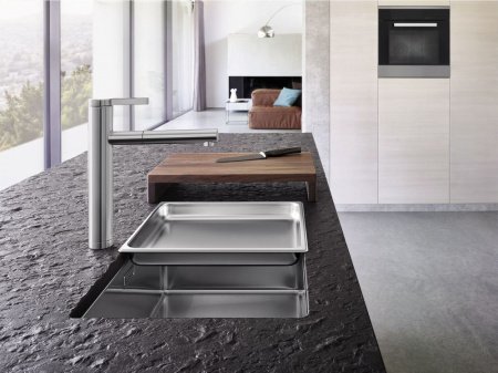 Смеситель для кухни Blanco Linee-S 517593 нержавеющая сталь