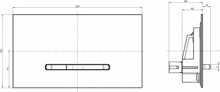Кнопка смыва Villeroy & Boch ViConnect 922160RB черный