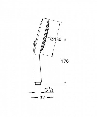 Ручной душ Grohe Power and Soul Cosmopolitan 27663LS0 белый
