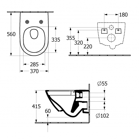 Унитаз подвесной Villeroy & Boch Subway 3.0 4670T0R1 белый, без сиденья