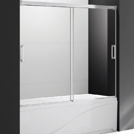 Шторка на ванну Cezares Tandem Soft VF-2 200х145 профиль Хром стекло прозрачное