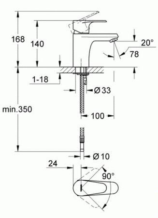 Смеситель для раковины Grohe Vigour Clivia 75140026 хром