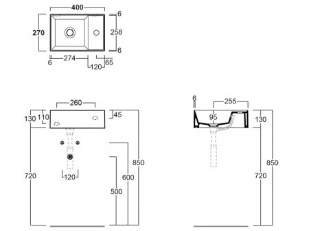 Раковина 40см Simas Agile AG40 белый
