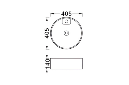 Раковина накладная 40см Aquatek Европа AQ5212-MG серый матовый
