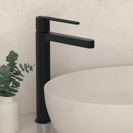 Смеситель для раковины Vincea Rondo VBF-1R2BM черный матовый