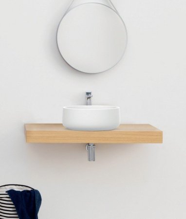 Раковина накладная 42см ArtCeram Cognac COL001 белый