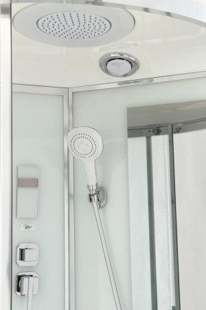 Душевая кабина Black&White G5501 90x90x220 профиль хром глянцевый, стекло прозрачное