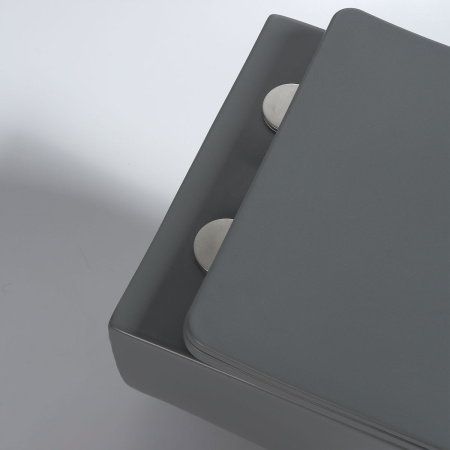 Унитаз подвесной безободковый Vincea Evo VT1-34SMA антрацит матовый, с сиденьем микролифт