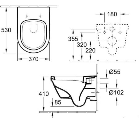 Унитаз подвесной Villeroy&Boch Architectura 5684H101 белый, с сиденьем микролифт