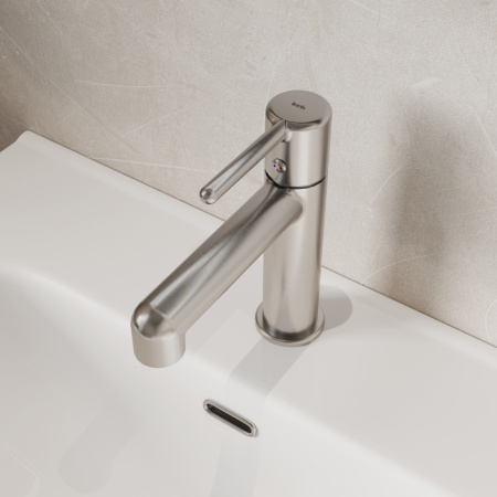 Cмеситель для умывальника, хром матовый, Aiger, IDDIS AIGBC00i01