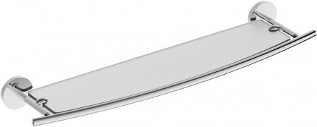 Стеклянная полка Rush Fiji FI18611 с бортиком Хром