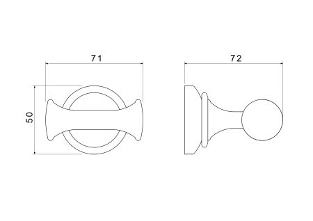 Крючок двойной Aquatek Классик AQ4502CR хром