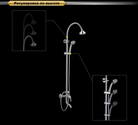 Душевая стойка D&K Rhein.Eucharius DA1373701C11 хром