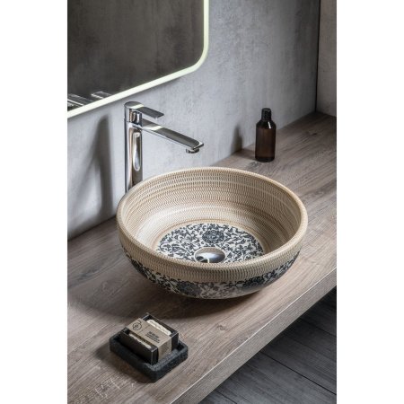 Раковина накладная 41см SAPHO PRIORI PI011 бежевый