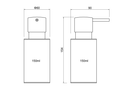 Дозатор для мыла настольный Aquatek Оберон AQ4229MB черный матовый