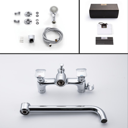 Смеситель для ванны D&K Hessen DA1383301, хром