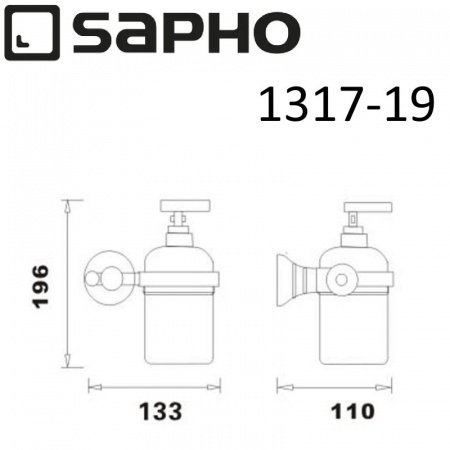 Дозатор Sapho DIAMOND 1317-19 хром