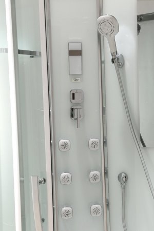 Душевая кабина Black&White G5501 80x80x220 профиль хром глянцевый, стекло прозрачное