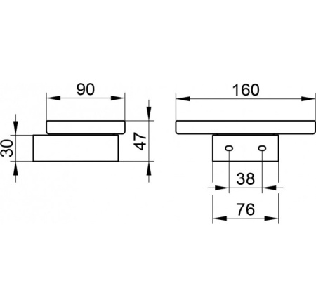 Мыльница стеклянная Keuco Edition 300 30055 019000 Хром