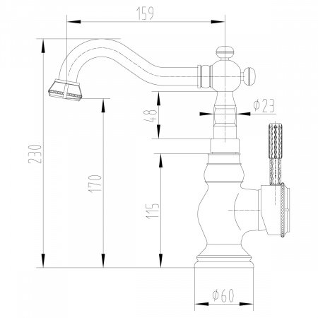 Смеситель для раковины Lemark Jasmine  LM6644B бронза