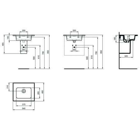 Раковина 54 см Ideal Standard STRADA II T363201