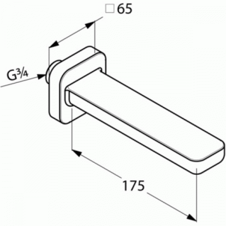 Излив для ванны с душем Kludi E2 4950305 хром