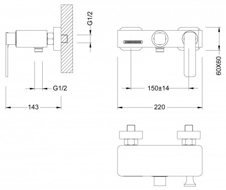 Смеситель для ванны с душем Timo Torne 4314/02Y антик