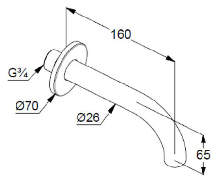 Излив для ванны Kludi Bozz 3850553 белый матовый