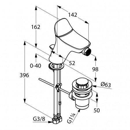 Смеситель для биде Kludi Ambienta 532160575 хром
