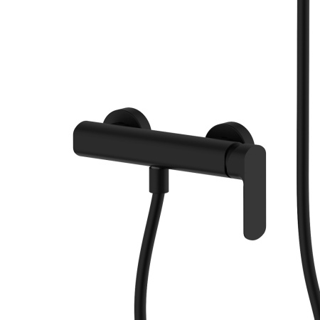 Смеситель для душа с душевым набором AQUAme Monza AQM6313MB черный матовый