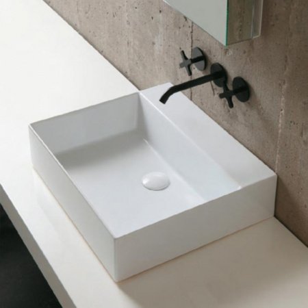 Раковина накладная 50см Azzurra Elegance EQA50 bi*0 белый