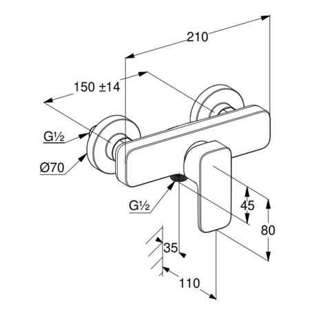 Смеситель для душа Kludi Renon 428315375 белый матовый