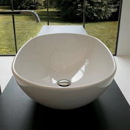 Раковина накладная 70см ArtCeram La Ciotola LCL002 белый