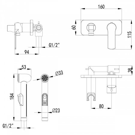 Смеситель для биде Lemark Plus Grace LM1519C хром