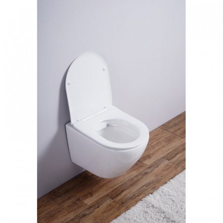 Унитаз подвесной Esbano AZALEA белый, с сиденьем микролифт