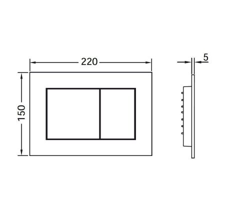 Кнопка смыва TECE Now 9240407 черный матовый