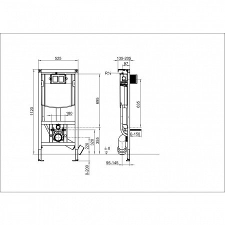 Инсталляция для подвесных унитазов Villeroy & Boch ViConnect 92242700