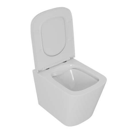 Унитаз подвесной D&K Berlin DT1436016 белый, с сиденьем микролифт