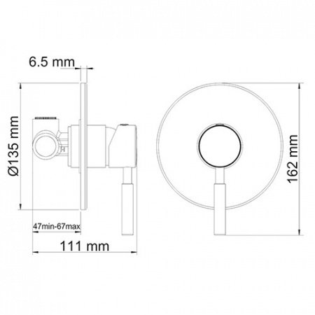 Смеситель для душа WasserKraft Main 4151 хром