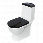 Унитаз Sanita Luxe Best Luxe SL DM Black BSTSLCC06100522 Белый с бачком и черным сиденьем Микролифт