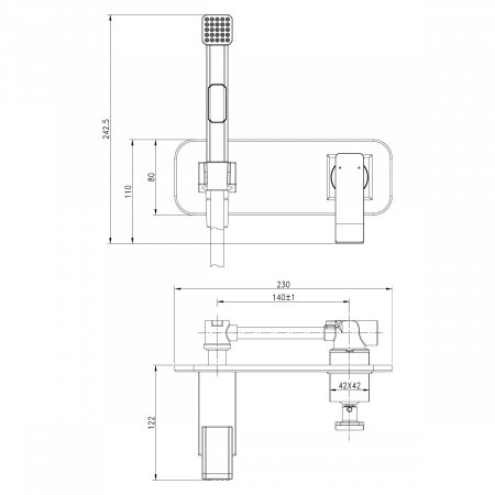 Смеситель для биде Lemark Contest LM5819CW хром/белый