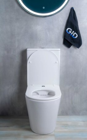 Унитаз напольный безободковый GID Tr2179 с сиденьем микролифт, белый