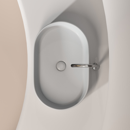 Раковина накладная 60см Ceramica Nova Element CN6048MSG серый матовый