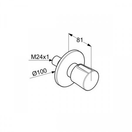 Вентиль запорный для душа Kludi Balance 528159175 хром/белый