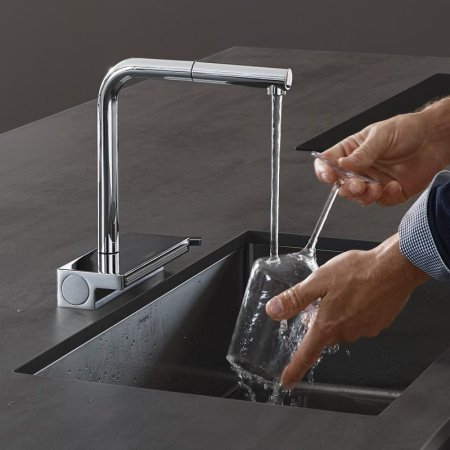 Смеситель для кухни Hansgrohe Aquno Select M81 73830000 хром