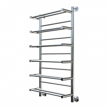 Полотенцесушитель водяной Тругор Вертикаль серия 1 100х50 хром, с полкой