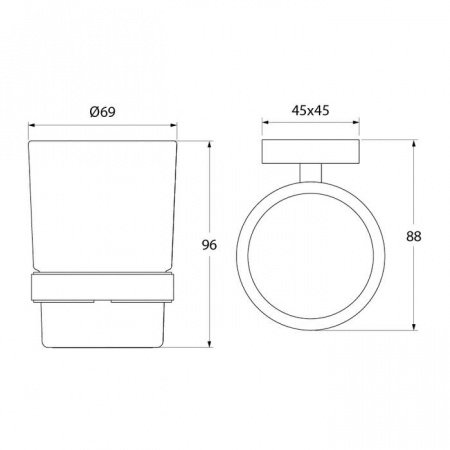 Стакан IDDIS Edifice EDIMBG1i45 хром